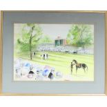 H Drummond/Parade Ring/signed/watercolou