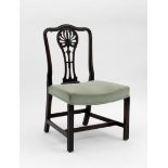 A George III mahogany dining chair, the