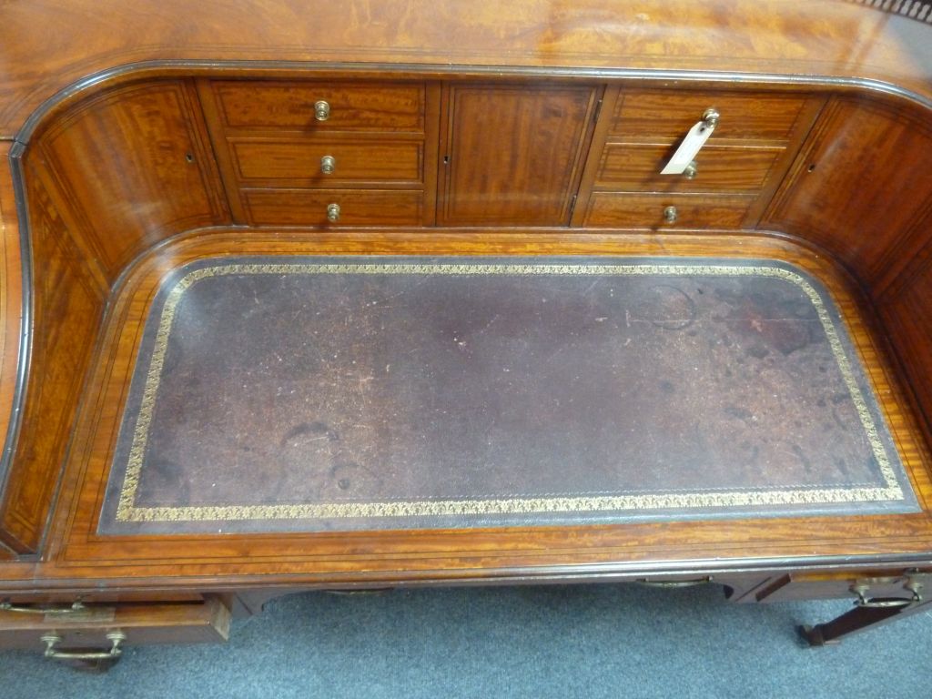 An Edwardian satinwood Carlton House des - Image 4 of 6