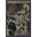 After Kunisada, a print of two actors wi