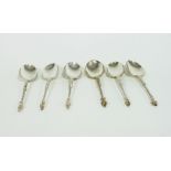 A set of six Dutch silver Apostle spoons