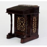 A Victorian rosewood Davenport with pier