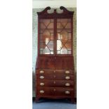 A 19th Century mahogany bureau bookcase,