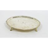 A silver salver, William, Michael & John