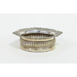 A silver wine coaster, WB, London 1836 w