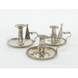 A Sheffield plated chamber candlestick,