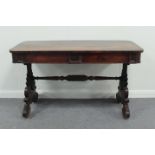 A William IV mahogany two-drawer table o