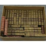 Thackeray (W M) Complete Works, 26 volumes 1896-1897, in quarter bindings with marbled boards;