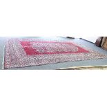 A south west Persian carpet with crimson ground Tree of Life central field within a figured border,