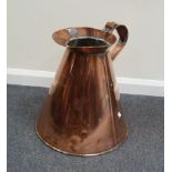 A large copper five gallon measure, 46cm high