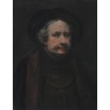 After Peter Paul Rubens and Rembrandt van Rijn/Self Portraits/a pair/pastel,