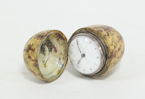 A George III silver cased pocket watch, the white enamel dial with Arabic numerals,