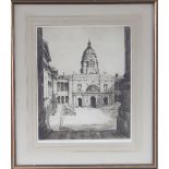 Wilfred Crawford Appleby [ARR]/Edinburgh University Quadrangle/signed/ etching, 35cm x 28.5cm