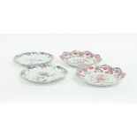 A pair of Chinese dishes with serrated borders, 23cm diameter and another pair Condition Report: Lot