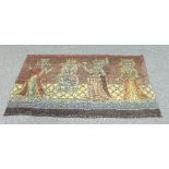 A woven hanging of King Lear by Michael O'Donnell, signed,