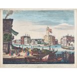 J Bowles after M Marieschi/Five 18th Century Views of Venice/hand coloured engravings,