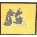 George Belcher [ARR]/A Solitary Monk/Monk Teaching another to Ride a Bike/two coloured