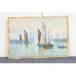 Frank Rousse [ARR]/Fishing Boats in a Harbour/a pair/watercolour, 23cm x 36.5cm/and another by the