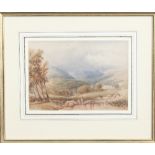 Anthony Vandyke Copley Fielding/Drovers by a Country Road/signed and dated 1849/watercolour, 20.