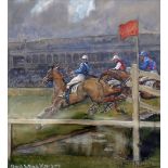 Lionel Edwards (British 1878 - 1966)[ARR]/Grand National, The Water Jump/watercolour, 33.5cm x