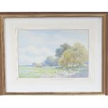 John Bates Noel/Haymaking/signed/watercolour, 26cm x 37.