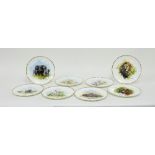A collection of eight ceramic plates designed by David Shepherd for Spink