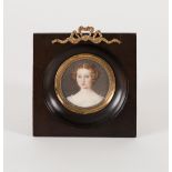 19th Century English School/Portrait of a Young Lady/head and shoulders,