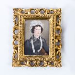 19th Century English School, circa 1820/Portrait of a Young Lady/ half length,