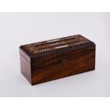 A Regency rosewood letter box,