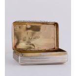 A William IV silver snuff box, Thomas Shaw, Birmingham 1831, with reeded decoration and foliate