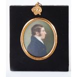 Early 19th Century English School/Portrait of a Gentleman/head and shoulders in profile,