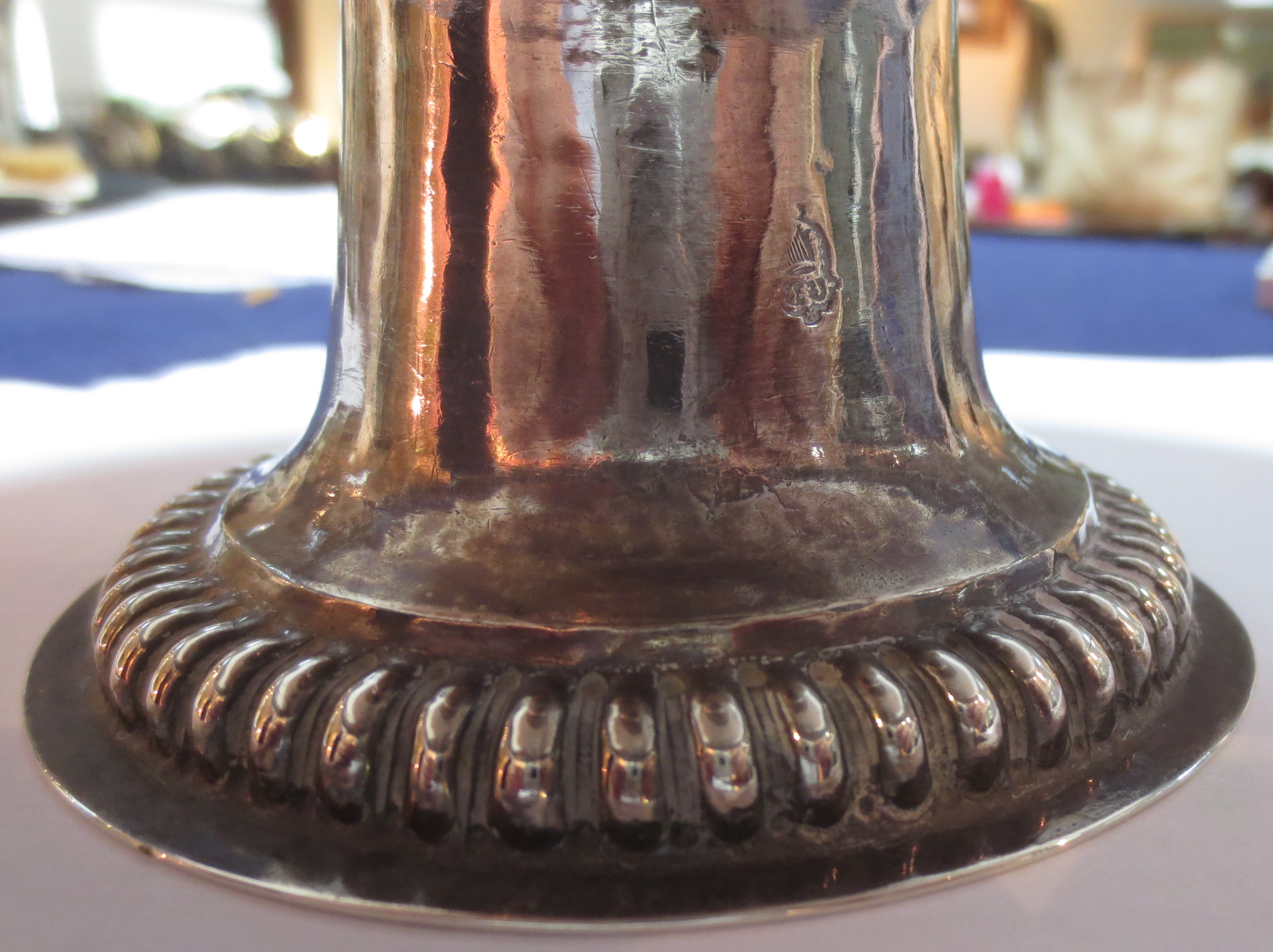 An Irish silver tazza, Thomas Bolton, Dublin 1694-5, of circular form with beaded rims, with central - Image 7 of 7