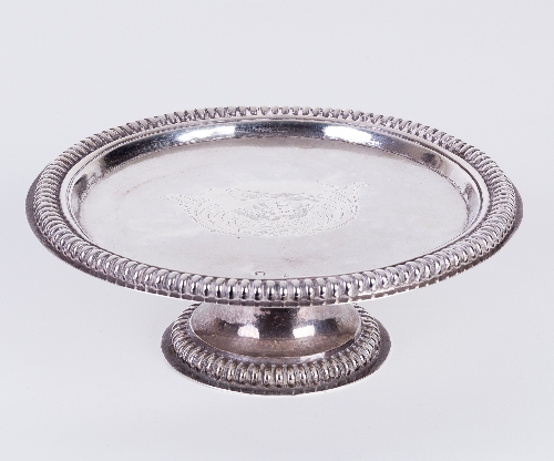 An Irish silver tazza, Thomas Bolton, Dublin 1694-5, of circular form with beaded rims, with central