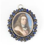 Follower of Samuel Cooper/Portrait Miniature of a Parliamentarian Officer/head and shoulders,