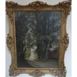 19th Century English School/Country House at the End of a Drive/oil on canvas,