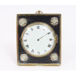 A late 18th Century sedan chair clock,