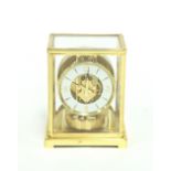 A Jaeger-LeCoultre atmospheric clock in a gilt brass glazed case, 22cm high Condition Report:
