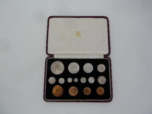 A George VI specimen set of fifteen coins, 1937,
