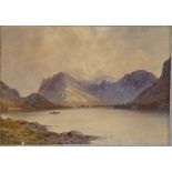 [ARR] Edward Horace Thompson (British 1879-1949)/Highland Loch Scene/with fisherman in a