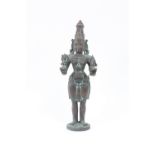 A large bronze figure of the Hindu goddess Lakshmi, 19th Century,