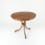 A Dutch floral marquetry occasional table,