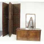 A mahogany cupboard enclosed by panel doors, 101cm wide,