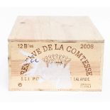 Bordeaux: Reserve De La Comtesse, 2008, Pichon Lalande, Pauillac, 12 bottles, in original wooden