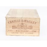 Bordeaux: Chateau Batailley Pauillac Grand Cru, 12 bottles, in original wooden case Condition
