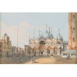 Follower of Francesco Guardi (Italian 1712-1793)/Venice/six views/watercolour and bodycolour, 11cm x