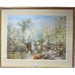 Edward Salter (British 19th Century)/River Landscape/watercolour/signed and dated 1882/49 x 65cm