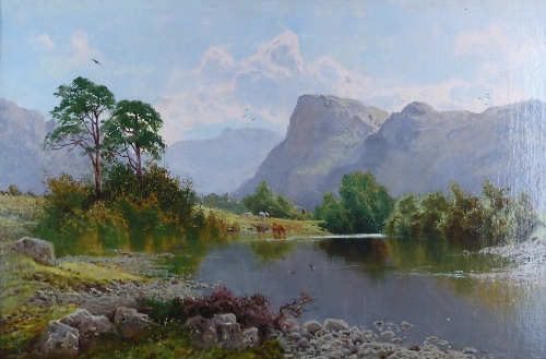 Frederick Clive Newcome (British 1847-1894)/Summer in Borrowdale/signed and inscribed on the