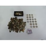 Twenty George VI and Elizabeth II crowns and sundry coins