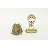 A French gilt metal mounted mantel clock,