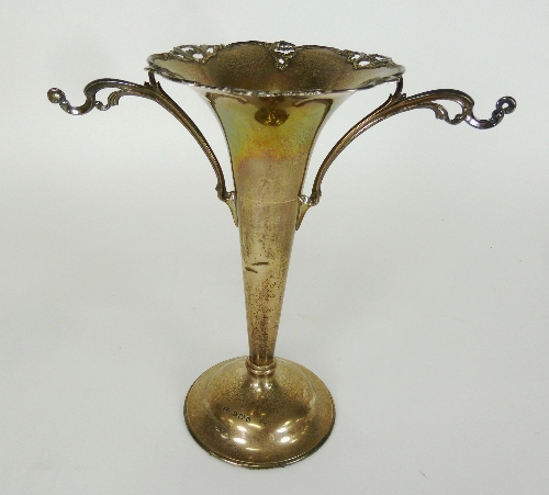 A two-handled silver vase, Elkington & Co.